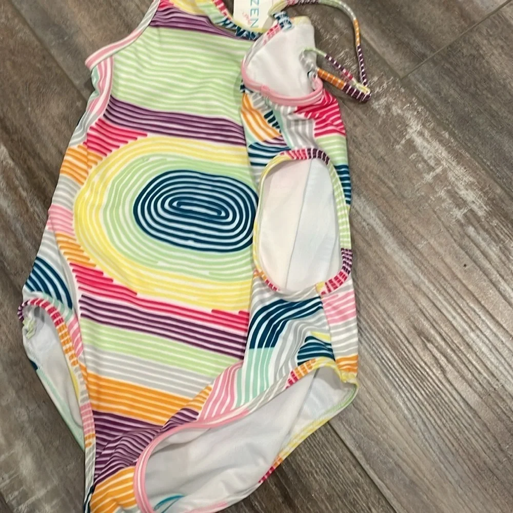 Jantzen girls one piece one shoulder swimsuit size 10 NEW
